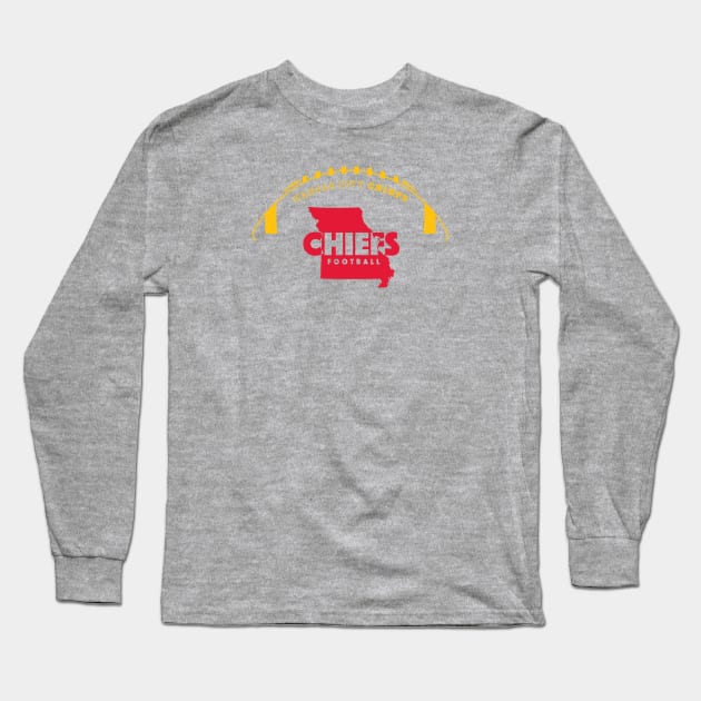 Kansas City Chiefs Long Sleeve T-Shirt by Crome Studio